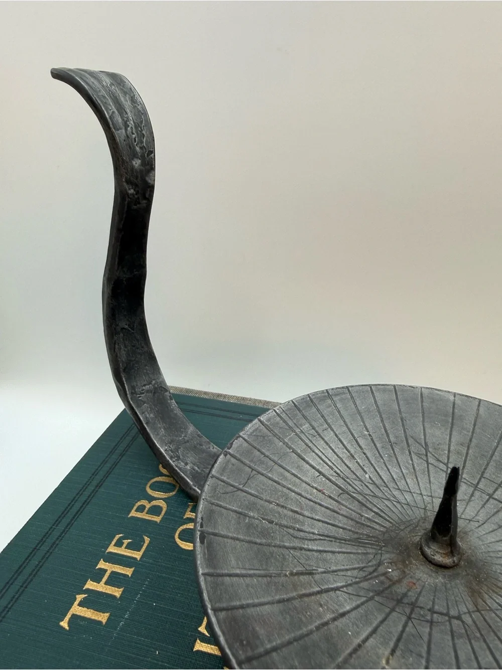 Vintage Mid Century Modern Brutalist Metal Candle Holder Austria